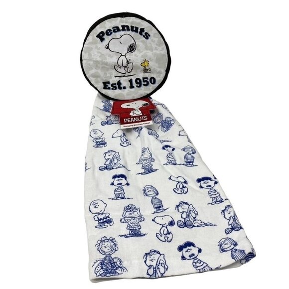 Peanuts Cotton Hanging Kitchen Tie Towel, 20-Inch x 17-Inch Snoopy and Peanuts - Picture 2 of 8